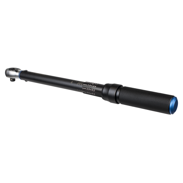 Sealey STW903B ⏐ Torque Wrench Micrometer 3/8"Sq Drive Calibrated 20-120Nm - Premier Black
