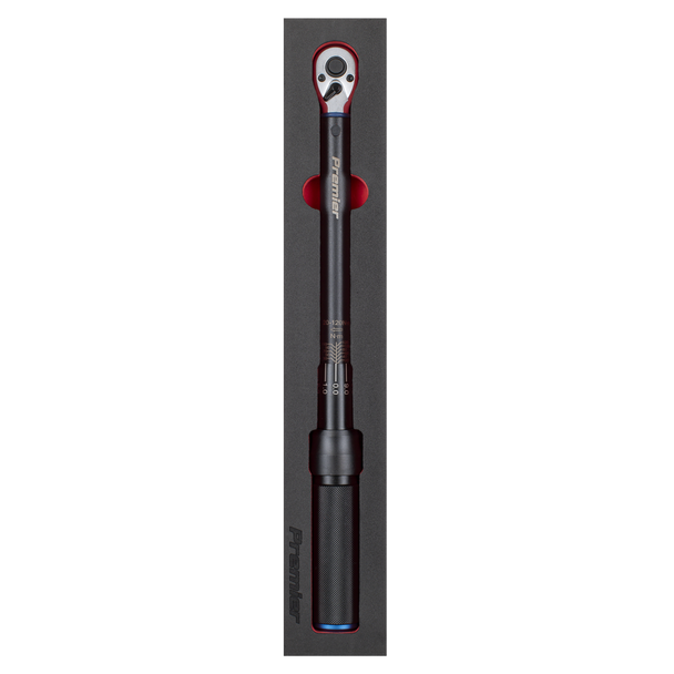 Sealey STW903B ⏐ Torque Wrench Micrometer 3/8"Sq Drive Calibrated 20-120Nm - Premier Black