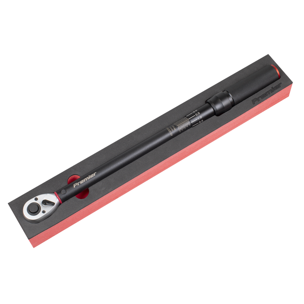 Sealey STW904B ⏐ Torque Wrench Micrometer 1/2"Sq Drive Calibrated 40-220Nm - Premier Black