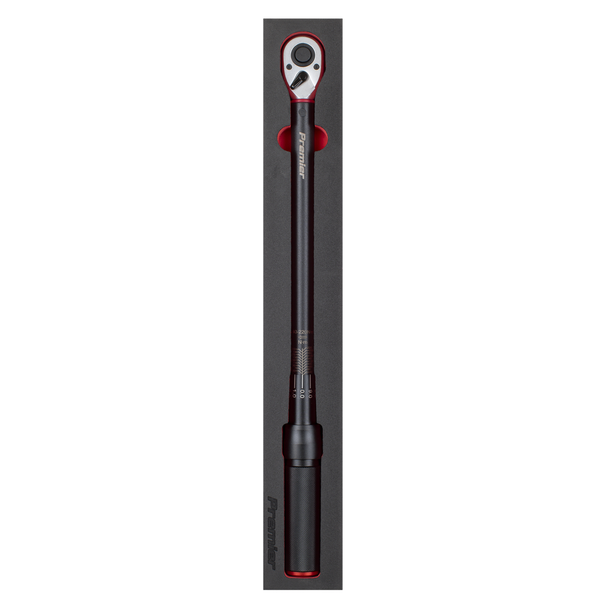 Sealey STW904B ⏐ Torque Wrench Micrometer 1/2"Sq Drive Calibrated 40-220Nm - Premier Black