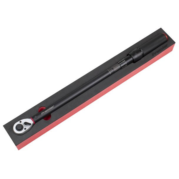 Sealey STW905B ⏐ Torque Wrench Micrometer 1/2"Sq Drive Calibrated 60-330Nm - Premier Black