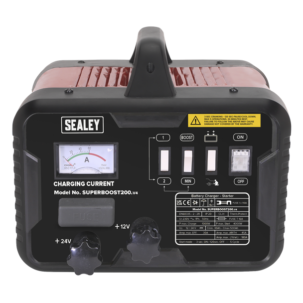 Sealey SUPERBOOST200 ⏐ 12/24V Starter/Charger 200/45A 230V