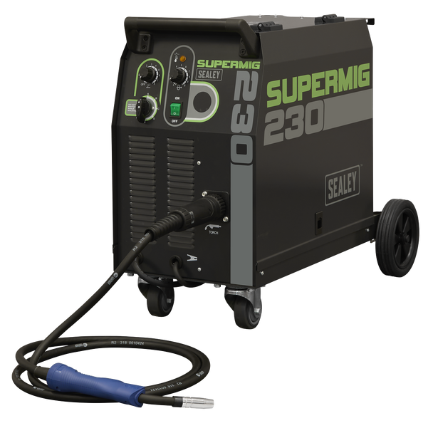 Sealey SUPERMIG230 ⏐ Professional Gas/Gasless MIG Welder with Binzel® Euro Torch 230A 230V