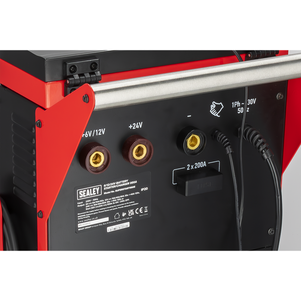 Sealey SUPERSTART950E ⏐ 6/12/24V Battery Starter/Charger 950A