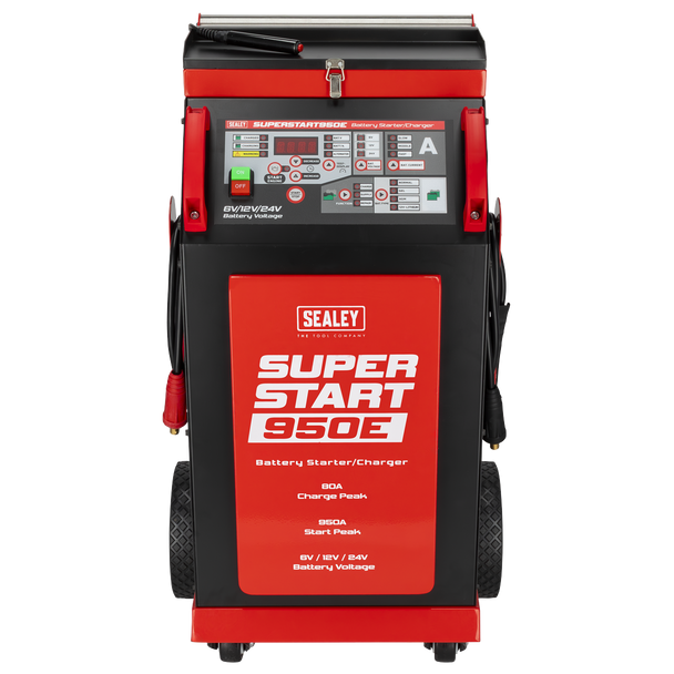 Sealey SUPERSTART950E ⏐ 6/12/24V Battery Starter/Charger 950A