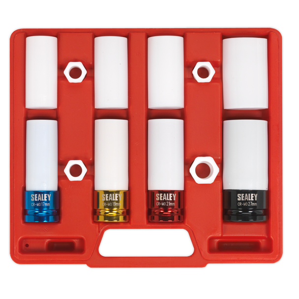 Sealey SX030 ⏐ Alloy Wheel Impact Socket Set 1/2"Sq Drive 4pc