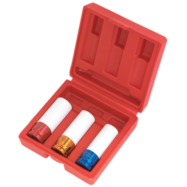 Sealey SX031 ⏐ Alloy Wheel Impact Socket Set 1/2"Sq Drive 3pc