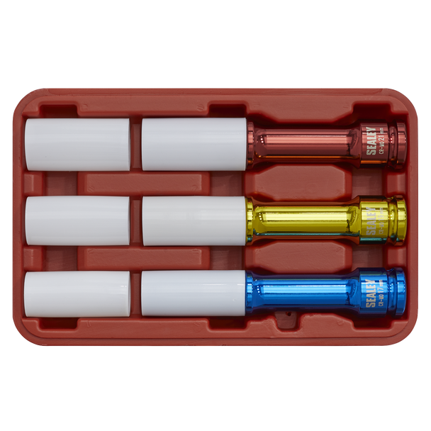 Sealey SX031D ⏐ Alloy Wheel Impact Socket Set 1/2"Sq Drive 3pc