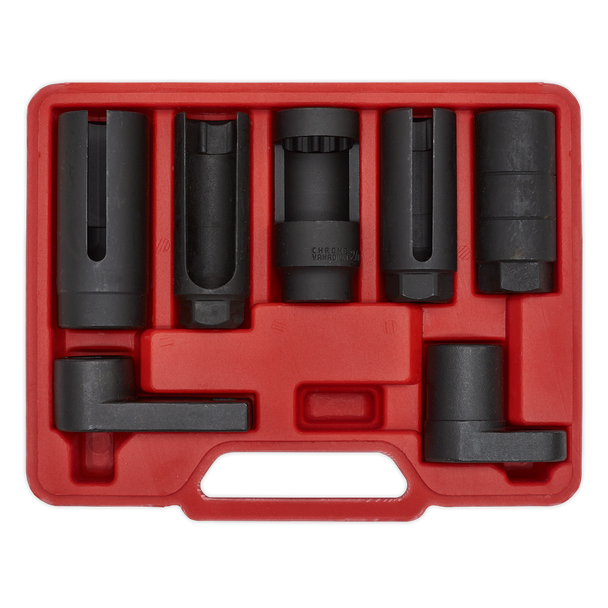 Sealey SX032 ⏐ Oxygen Sensor Socket Set 3/8" & 1/2"Sq Drive 7pc