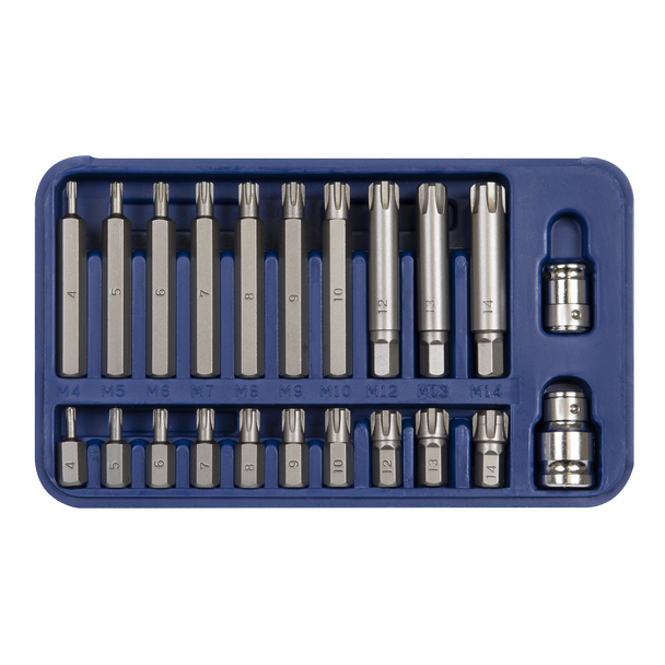 Sealey SX105 ⏐ Premier Ribe Bit Set 3/8" & 1/2"Sq Drive 22pc