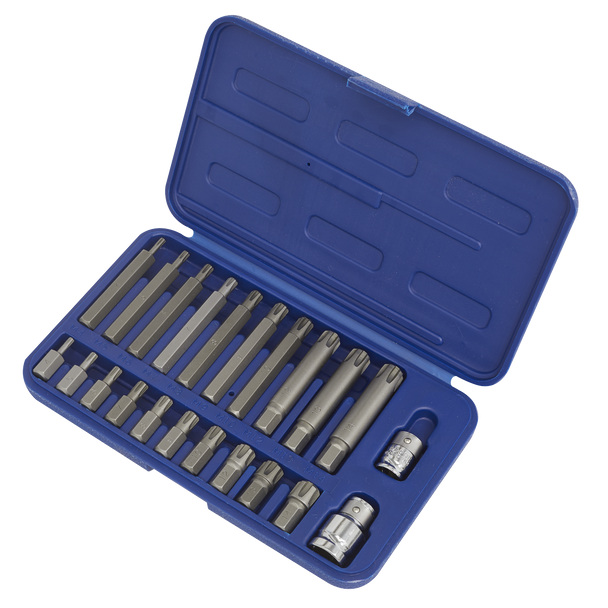 Sealey SX105 ⏐ Premier Ribe Bit Set 3/8" & 1/2"Sq Drive 22pc