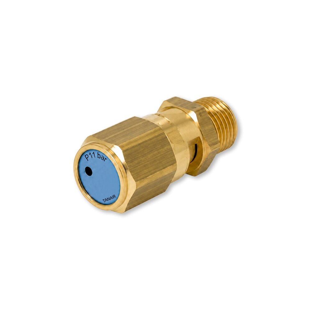 Tanair PRV-14-11 | Safety Relief Valve 1/4" Male Bsp 11 Bar (SRV) No Ring