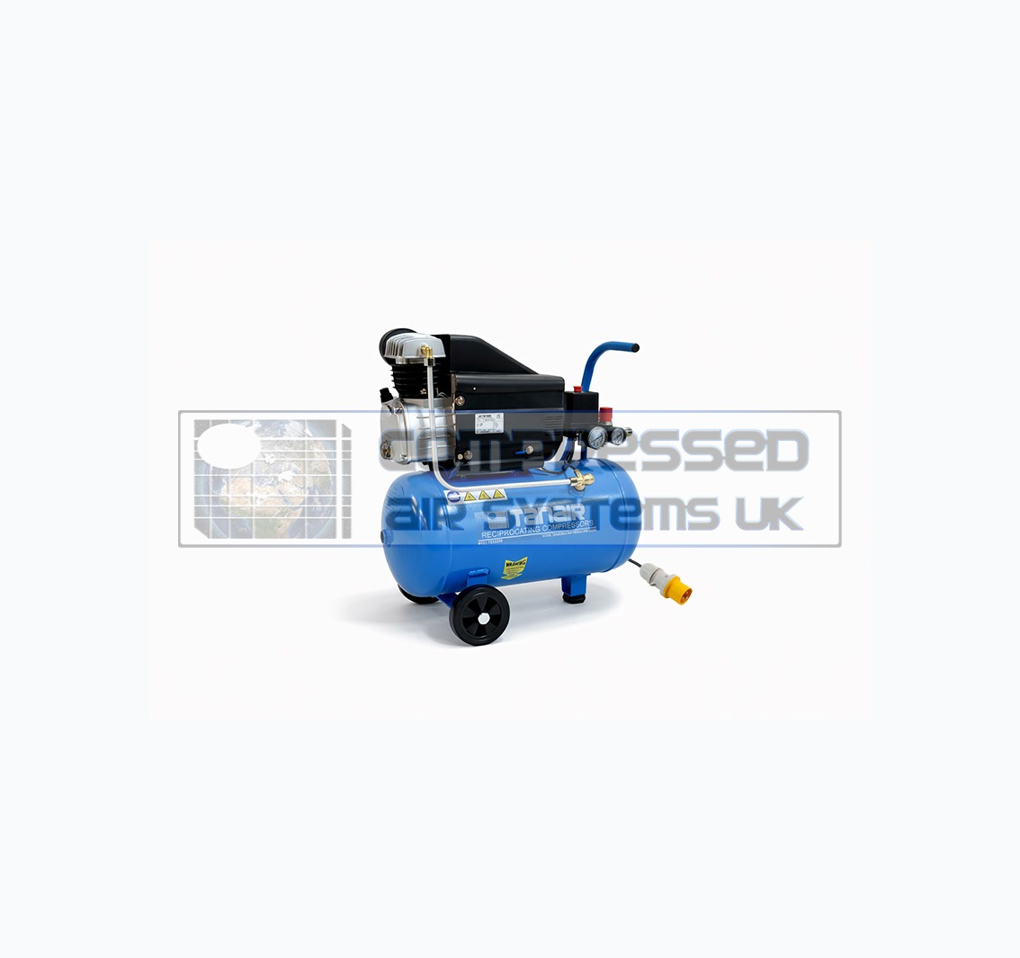 Tanair TAN-PC 1.5/110/25L (110 Volts) ⏐ 6.7 CFM 8 Bar Piston Compressor with 25 Litre Receiver