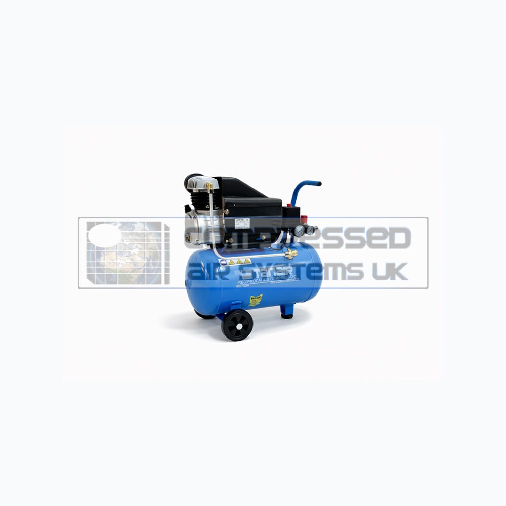 Tanair TAN-PC 1.5/230/25L (230 Volts) ⏐ 6.7 CFM 8 Bar Piston Compressor with 25 Litre Receiver