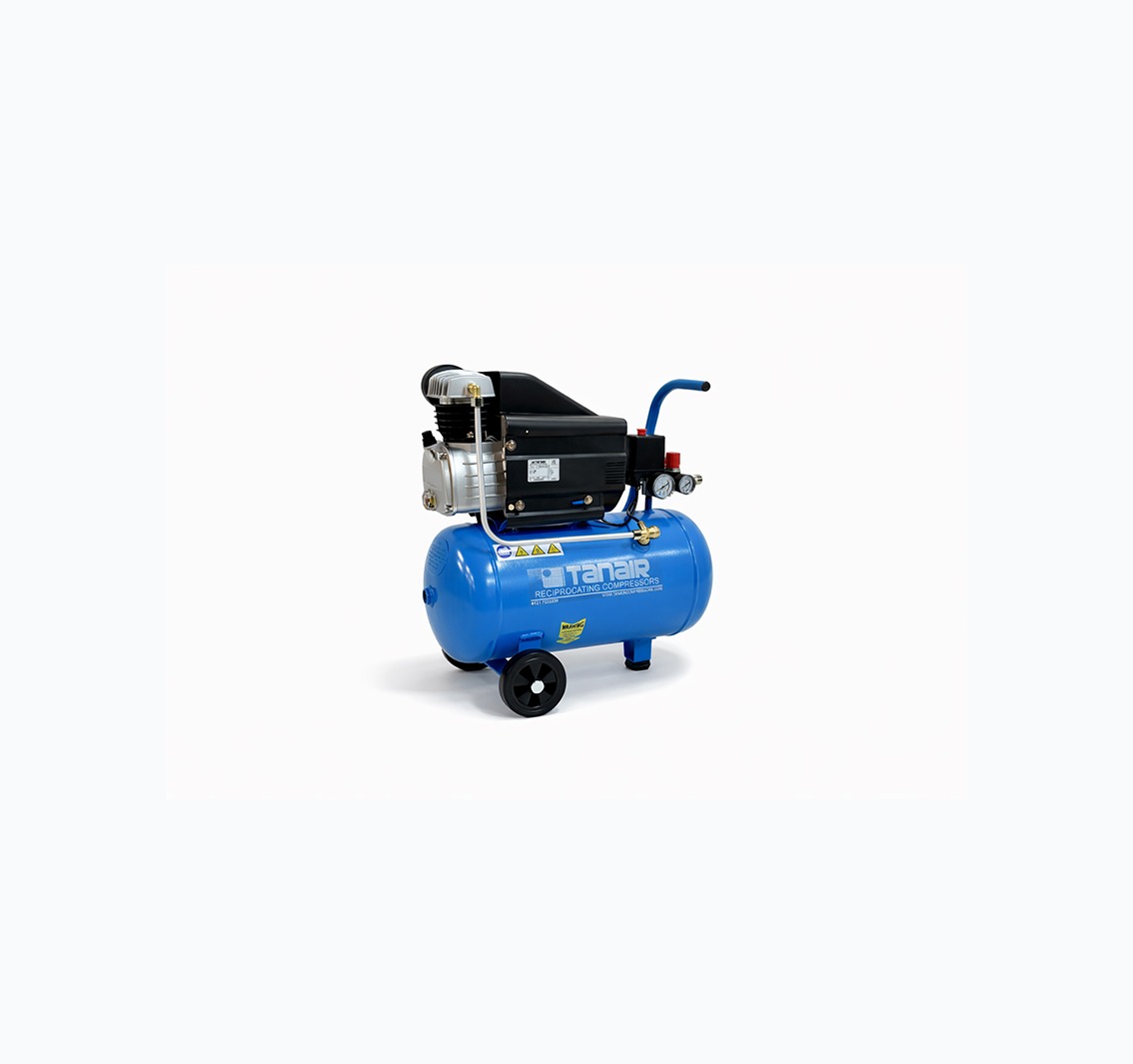 Tanair TAN-PC 1.5/230/25L (230 Volts) ⏐ 6.7 CFM 8 Bar Piston Compressor with 25 Litre Receiver