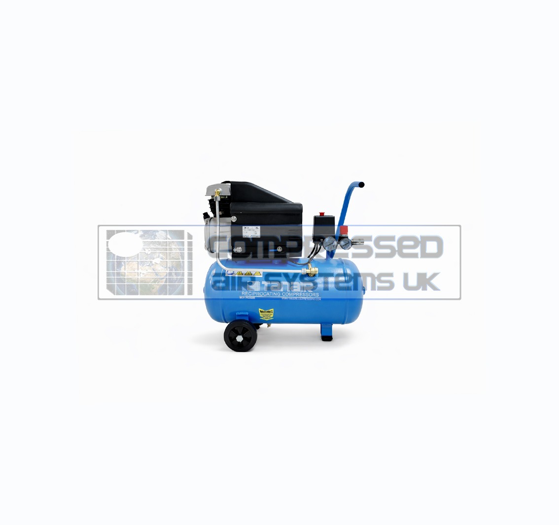 Tanair TAN-PC 1.5/230/25L (230 Volts) ⏐ 6.7 CFM 8 Bar Piston Compressor with 25 Litre Receiver
