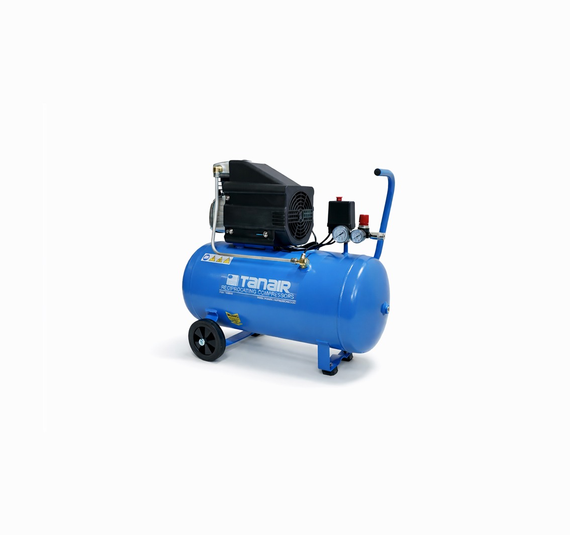 Tanair TAN-PC 1.5/230/50L (230 Volts) ⏐ 6.7 CFM 8 Bar Piston Compressor with 50 Litre Receiver