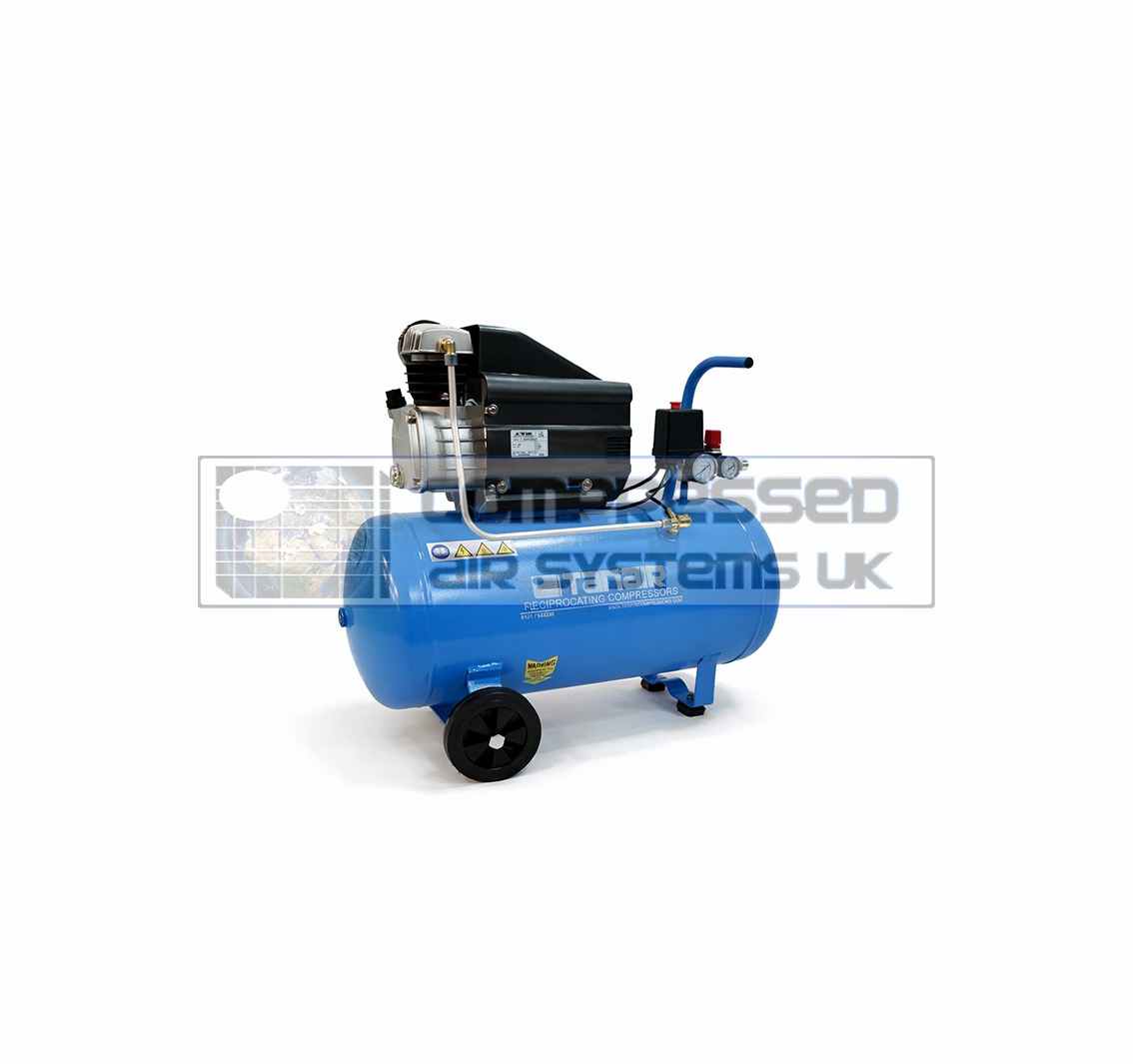 Tanair TAN-PC 1.5/230/50L (230 Volts) ⏐ 6.7 CFM 8 Bar Piston Compressor with 50 Litre Receiver