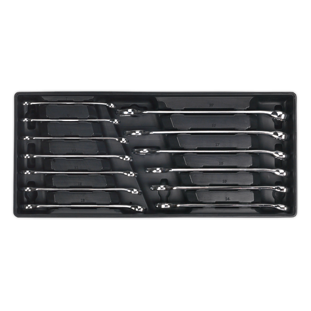 Sealey TBT01 ⏐ Premier Combination Spanner Set with Tool Tray 13pc