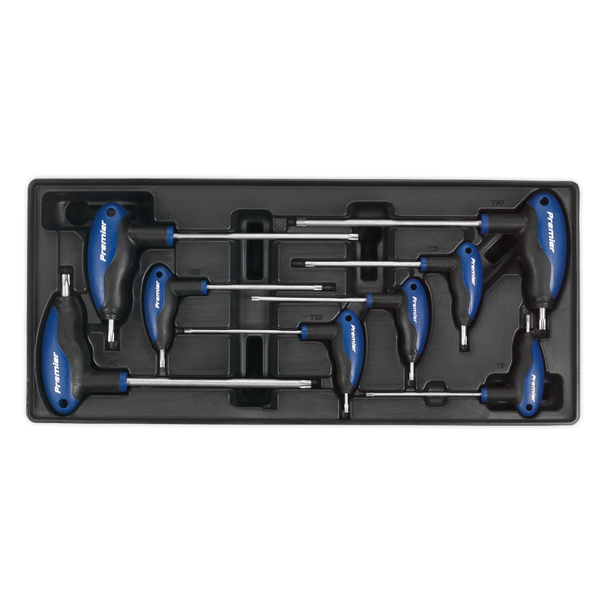 Sealey TBT05 ⏐ Premier T-Handle TRX-Star* Key Set with Tool Tray 8pc