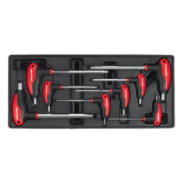 Sealey TBT06 ⏐ Premier T-Handle Ball-End Hex Key Set with Tool Tray 8pc