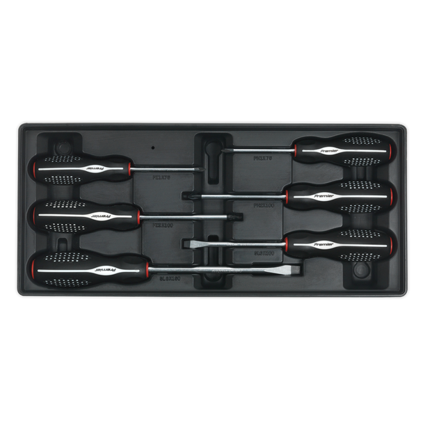Sealey TBT14 ⏐ Premier Screwdriver Set with Tool Tray 6pc
