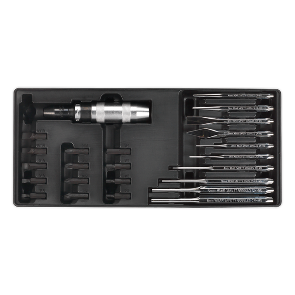 Sealey TBT18 ⏐ Premier Punch & Impact Driver Set with Tool Tray 25pc