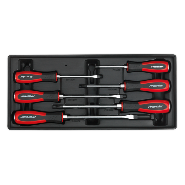 Sealey TBT29 ⏐ Premier Hammer-Thru Screwdriver Set with Tool Tray 6pc