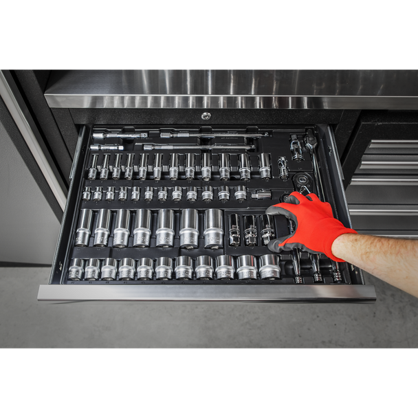 Sealey TBT31 ⏐ Premier Socket Set with Tool Tray 3/8" & 1/2"Sq Drive 55pc