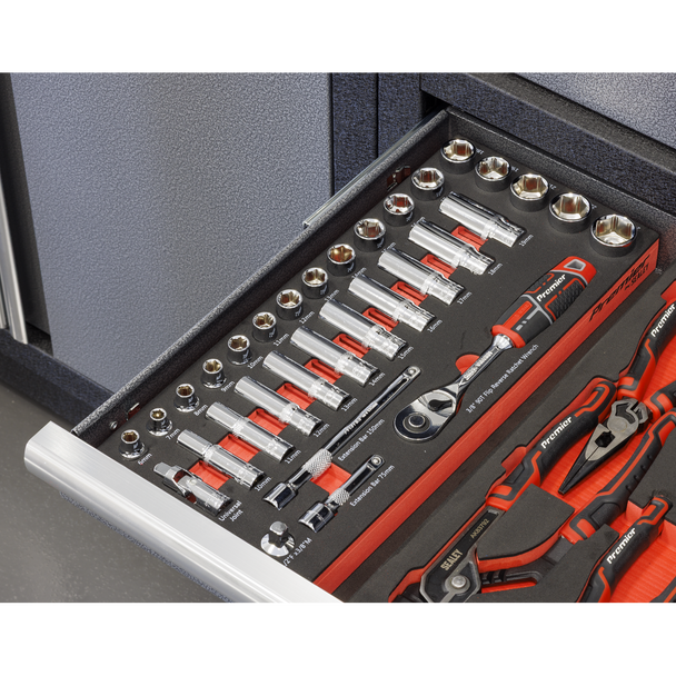 Sealey TBT41 ⏐ Socket Set with Tool Tray 3/8"Sq Drive 32pc