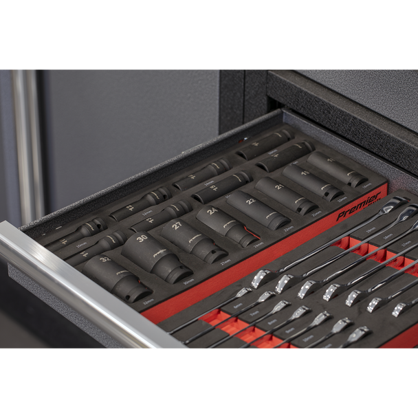 Sealey TBT46 ⏐ Impact Socket Set with Tool Tray 1/2"Sq Drive 22pc