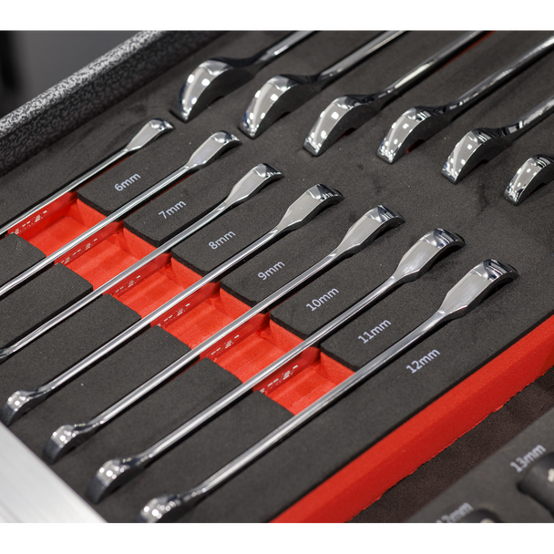 Sealey TBT49 ⏐ Ratchet Spanner Set with Tool Tray 14pc