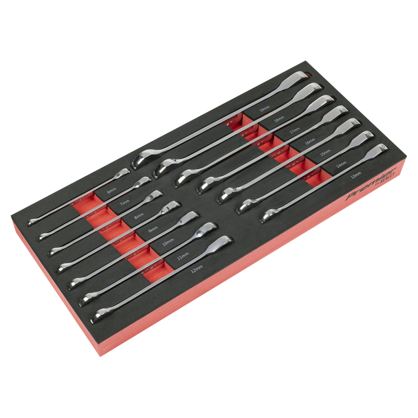 Sealey TBT49 ⏐ Ratchet Spanner Set with Tool Tray 14pc