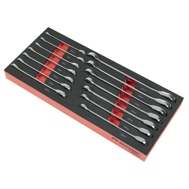 Sealey TBT49 ⏐ Ratchet Spanner Set with Tool Tray 14pc