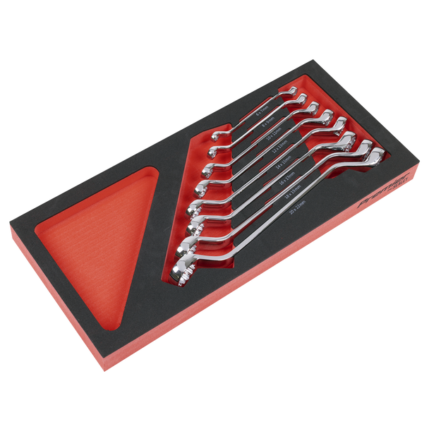 Sealey TBT51 ⏐ Deep Offset Spanner Set with Tool Tray 8pc