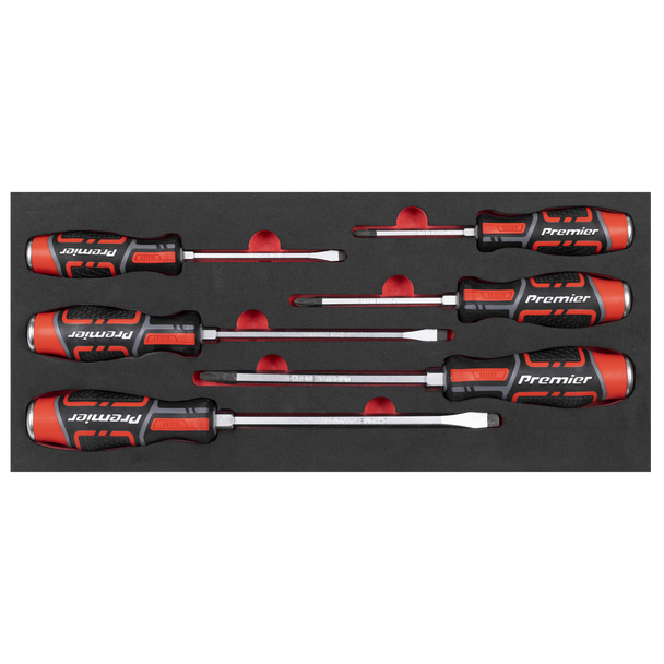 Sealey TBT54 ⏐ Hammer-Thru Screwdriver Set with Tool Tray 6pc