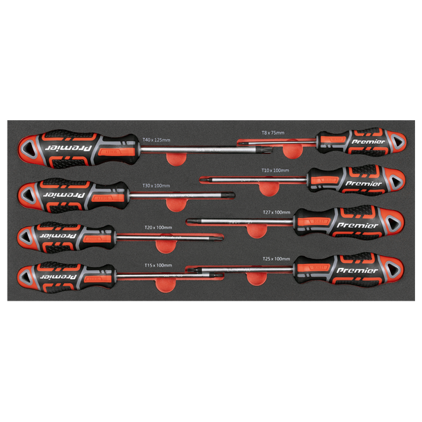 Sealey TBT55 ⏐ TRX-Star* Screwdriver Set with Tool Tray 8pc