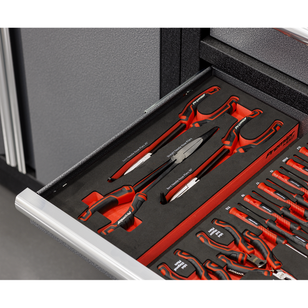 Sealey TBT58 ⏐ Long Needle Nose Pliers Set with Tool Tray 3pc