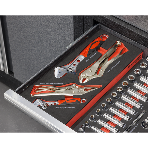Sealey TBT59 ⏐ Locking Pliers & Adjustable Wrench Set with Tool Tray 4pc