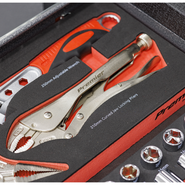 Sealey TBT59 ⏐ Locking Pliers & Adjustable Wrench Set with Tool Tray 4pc