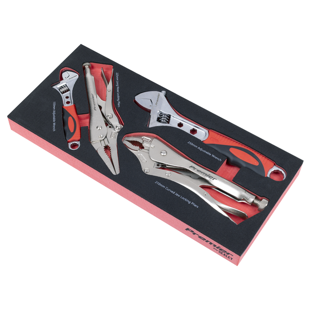 Sealey TBT59 ⏐ Locking Pliers & Adjustable Wrench Set with Tool Tray 4pc