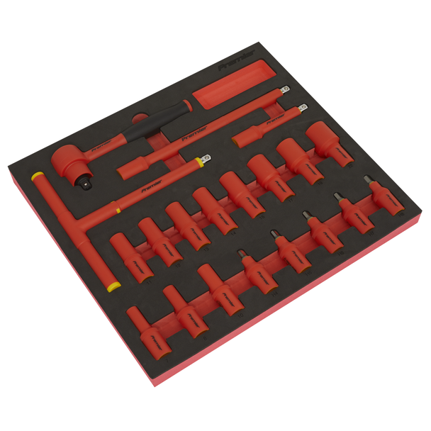 Sealey TBTECOMBO2 ⏐ Insulated Tool Kit with 7 Drawer Rollcab 63pc