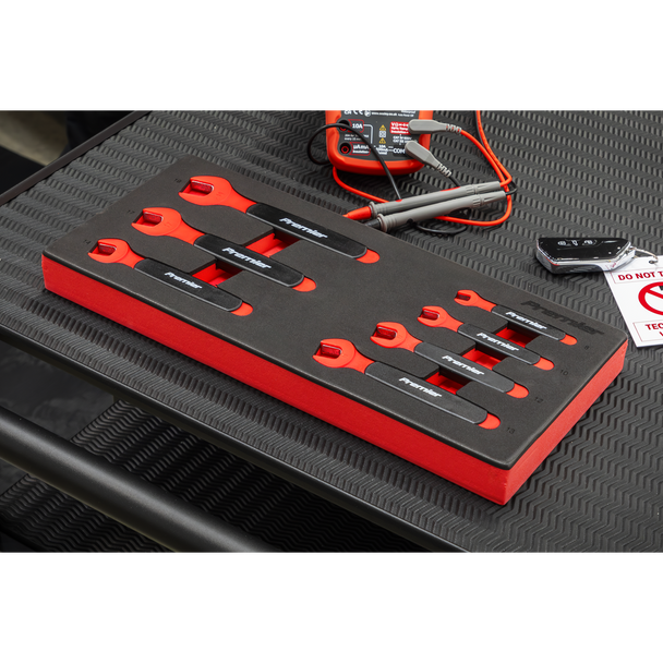 Sealey TBTE03 ⏐ Premier Insulated Open-End Spanner Set with Tool Tray 7pc - VDE Approved