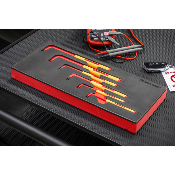 Sealey TBTE05 ⏐ Premier Insulated Hex Key Set with Tool Tray 6pc - VDE Approved