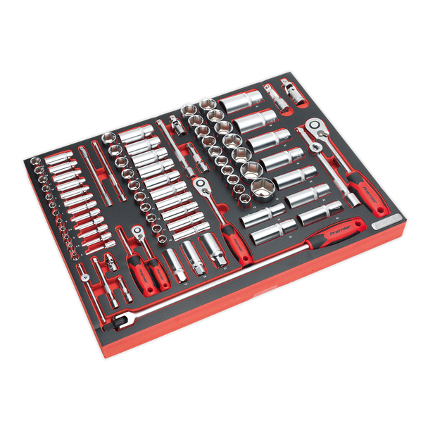 Sealey TBTPCOMBO1 ⏐ Superline PRO Tool Chest Combination 14 Drawer with 446pc Tool Kit - Red