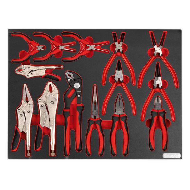Sealey TBTP05 ⏐ Premier Platinum Pliers Set with Tool Tray 14pc