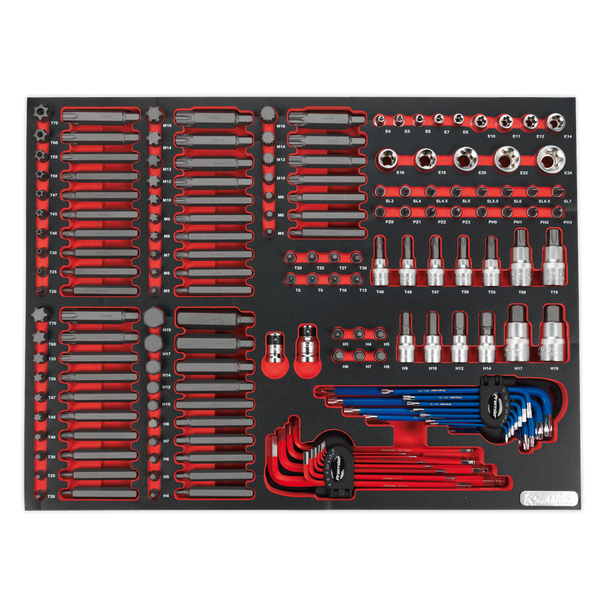 Sealey TBTP07 ⏐ Premier Platinum Specialised Bit & Socket Set with Tool Tray 177pc