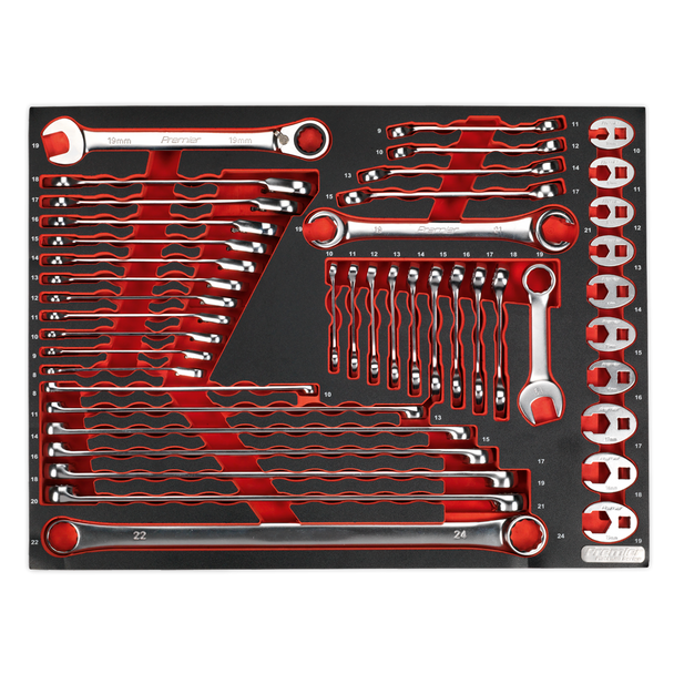 Sealey TBTP11 ⏐ Premier Platinum Specialised Spanner Set with Tool Tray 44pc
