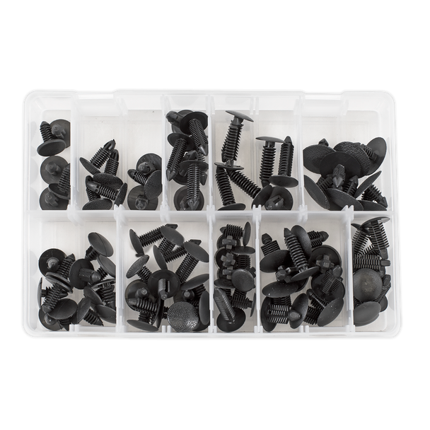 Sealey TCFT100AS ⏐ Fir Tree Clip Assortment - Pack of 100