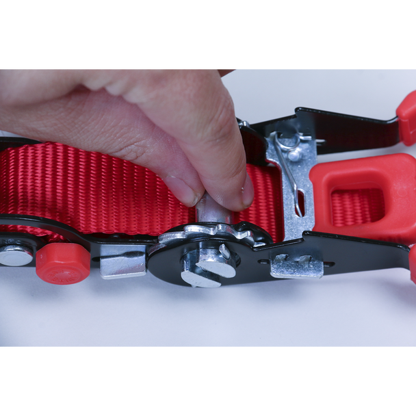Sealey TD1202SR ⏐ Slide Ratchet Strap Polyester Webbing with S-Hooks 32mm x 3m 1200kg Breaking Strength